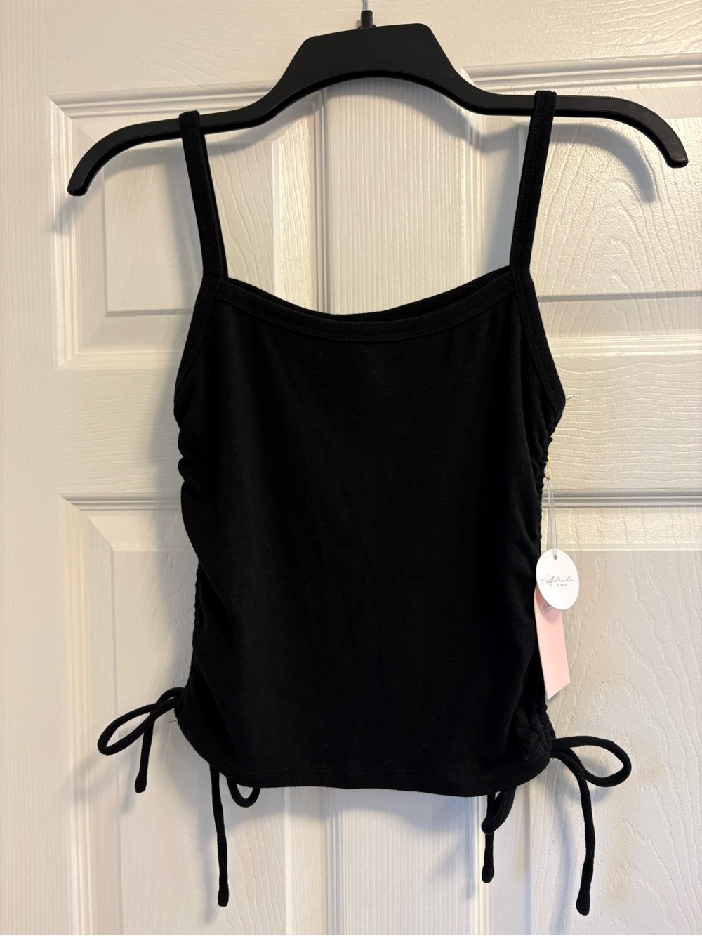 NWT Blashe Adjustable Side-Tie Black Cami Tank Top - juniors medium